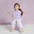 JELLYBABY女童夏装2023新款小童夏季运动宝宝短袖儿童夏款套装 紫色 100cm