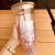 星巴克（Starbucks）水杯黑蘑菇吸管杯 办公室伴手礼玻璃杯男女克杯创意礼物 韩国木盖樱花吸管杯 591ml