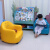 奇艺小家 宝宝沙发卡通玩具座椅婴幼儿懒人沙发公主小沙发 PU款+黄色+小怪兽（58*53*50）