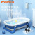 日康（rikang）可折叠浴盆 婴儿洗澡盆婴儿浴盆 电子感温+浴网浴垫X1036-1晴空蓝