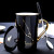 BUDINGCIYI 创意十二星座马克杯带盖勺牛奶杯陶瓷杯子男女士情侣水杯咖啡杯 金牛座（黑）