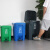 大号分类垃圾桶灰色带盖厨房商用户外餐饮垃圾箱脚踩公共场合 80L分类脚踏桶蓝色可回收物