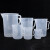 海斯迪克 HKQS-103 刻度杯塑料量杯 带把塑料烧杯 实验室容量杯 测量计量杯 500ML