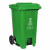 中典LJT2214 新国标大号脚踏分类垃圾桶饭店酒店物业环卫商用大垃圾桶 绿色120L-厨余垃圾