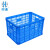 时通 塑料周转筐 长方形加厚水果大号蔬菜批发物流周转箱600*425*350mm蓝色575-350