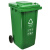 益美得 YY-240G 苏州款加厚大号分类垃圾桶 环卫物业学校户外带轮垃圾桶果皮箱 240L绿色-可回收物