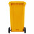 兰诗（LAUTEE）LJT2206 黄色240L垃圾桶 大号物业环卫垃圾桶