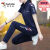 啄木鸟时尚女装运动服短袖T恤套装女夏季新款韩版修身休闲短袖两件套 蓝色 XL 建议115-130斤