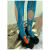 宝娜斯（BONAS）Lakiki 彩色千禧玫瑰花酷飒纯色镂空撕裂破洞网袜连裤袜丝袜 此产品不包含内里搭配的丝袜 均码