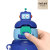 EWIWE公仔杯儿童保温水杯萌趣公仔多色可选可爱造型带背带弹盖水杯子 机器人/蓝/ 450ml