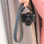 SOZOR相机肩带 格纹皮质背带适用富士HX2SXT5XT4XS10佳能单反微单R7R10 PU挂脖绳斜挎减压背带防滑安全 象牙黑（3cm宽）