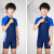 特步（XTEP）儿童泳衣男童连体小中大儿童泳镜泳帽游泳套装 藏青色 18# 
