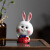 创意可爱萌兔陶瓷摆件家居饰品桌面小兔子精品工艺品公司活动送礼 顺心萌兔