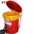 西斯贝尔（SYSBEL） 防火垃圾桶 金属垃圾桶 生化垃圾桶 危废品处理桶 红色 21Gal/80L防火垃圾桶 现货