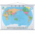2023年中国地图和世界地图政区版覆膜挂图套装 1.1米*0.8米