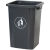 无盖塑料大垃圾桶大容量商用餐饮大号长方形大口径办公室厨房 绿色 60L无盖 投放标 送1卷垃圾