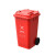 舒蔻(Supercloud)分类垃圾桶大号带盖塑料户外环卫物业酒店商用国标有害垃圾 红色100L