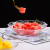 法蘭晶日系玻璃水果盘干果盘客厅果盘玻璃盘子糖果盘果盘/果篮 小号透明荷叶盘