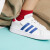 adidas GRAND COURT EL魔术贴板鞋小白鞋男小童阿迪达斯轻运动 白/蓝/红 30.5(180mm)
