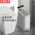  京洲实邦 卫生间客厅缓降脚踏式不锈钢垃圾桶【砂钢10L】ZJ-2742