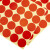 海斯迪克 HKW-259 彩色不干胶圆点标签贴纸 圆形铜版色标分类记号贴纸 25mm红色（600贴）