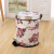欧式创意带盖垃圾桶脚踏厨房客厅卫生间有盖脚踩小大号拉圾筒 花开富贵8L(送一卷垃圾袋)