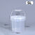 龙程 透明桶塑料桶打包水桶pp材质1L-20L果酱桶带提手带盖桶 2L透明