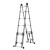 梯子哥家用折叠梯伸缩人字梯铝合金 多功能人字梯3.2+3.2米=直梯6.4米