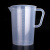 纳仕德 SY5018 新款塑料量杯 透明加厚食品级塑料实验室带毫升刻度杯 3000ml（全柄） 