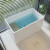 艾吉诺坐式浴缸迷你小户型家用日式成人深泡浴缸独立一体长方形家用浴缸 独立式空缸 约1.1x0.7x0.68米内深60