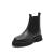 思加图冬季新款厚底切尔西靴女烟筒靴短靴女D2801DD0 黑色(单里) 37