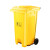 庄太太 【脚踏款120升黄色】环卫带盖大型垃圾分类垃圾桶大号脚踩脚踏式果皮箱