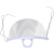 口罩适用于专用商用塑料透明微笑厨房餐饮定制食堂餐厅防雾口水飞 白色防雾试用1个(可循环使用)