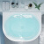 WOMA瑝玛深泡浴缸家用小户型独立式小浴缸迷你成人坐式泡澡亚克力Q208 0.9米空缸【带透明座板】