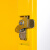 震迪全钢气瓶柜三瓶含报警器黄色化学品安全存放柜KD124