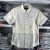 班尼路（Baleno）班尼路夏季装SK生活几何休闲拼接修身流行短袖衬衫28604015 W0Y米白色 M