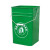 30L带盖把手提铁皮户外垃圾桶方桶门口防火圆形收纳果皮箱油漆桶 30L手提方桶-绿色