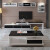 A家家具 电视柜 可收缩简约客厅钢化玻璃电视地柜 DB1407 黑白色 茶几电视柜