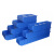 稳斯坦 WST123 分隔式零件盒 周转箱塑料盒物料收纳盒分格盒元件盒 蓝色500×235×90mm