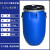 时通塑料桶化工桶60升铁箍桶法兰桶塑料水桶泔水桶废液桶60L法兰桶【手柄凹槽款】410*660mm