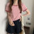 俞兆林撞色圆领短袖t恤女夏季打底衫韩版修身短款学生上衣潮