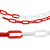 腾驰（CT）塑料红白警示链条 3米 警示柱隔离链条 路障路锥安全防护链条  3米红白