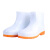 品之德 PVC低筒雨鞋牛筋底低帮雨靴工作水鞋胶鞋 PX--035白色 43码