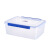 塑料保鲜盒长方形带盖级密封盒子大号商用收纳盒储物批发 9515【1.5L】 透明