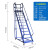 穆运 可移动平台登高梯库房拿货梯工业登高作业梯移动登高车平台梯梯子 3.5米平台登高车