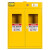 初诗 气瓶柜 安全柜化学品存放柜液化气瓶柜防爆柜 双瓶氧气柜二代系统黄