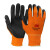 舒适型防滑耐磨手套工厂车间搬运劳动 丁腈涂掌防护透气手套L码橙色
