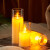 南极故事仿真LED电子蜡烛灯充电浪漫表白求婚庆礼仪布置烛光晚餐氛围装饰 摇摆款(三件套)送花瓣 300
