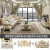 洛力克 欧式实木沙发大小户型客厅组合L型描金奢华转角真皮沙发 QF68 沙发（QF79产品）双扶手单人位 实木框架（可定制）