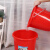 安大侠【18L无盖款】塑料手提水桶红色圆形储水桶大小水桶不带盖子耐摔